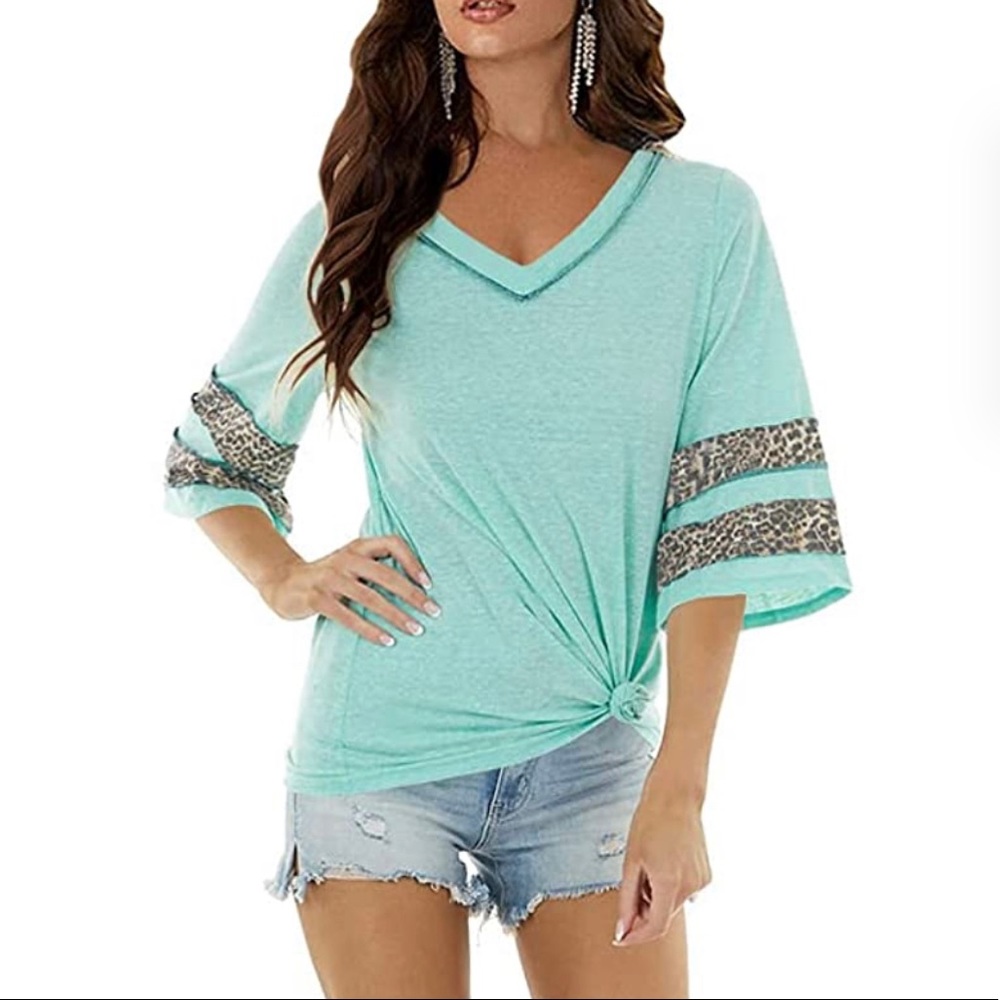 $10 Deals! Mint & Cheetah Boutique Top Size XL